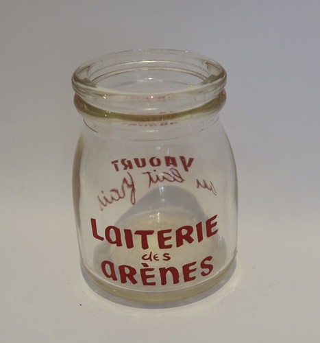 Ancien pot yaourt laiterie - pot, des