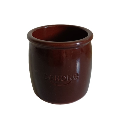 Pot yaourt marron - pot,